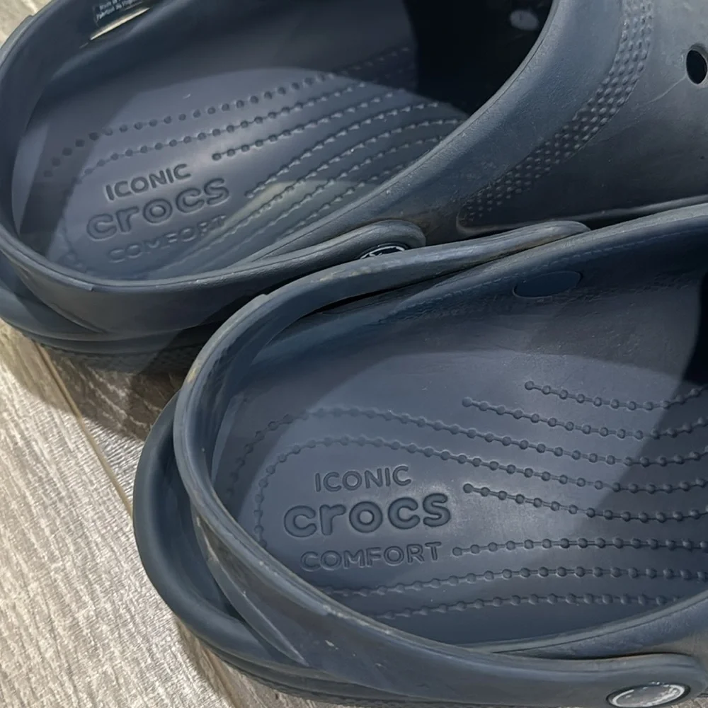 Crocs Navy Blue Men's 11- Classic Clog Slide with Sport Mode‎